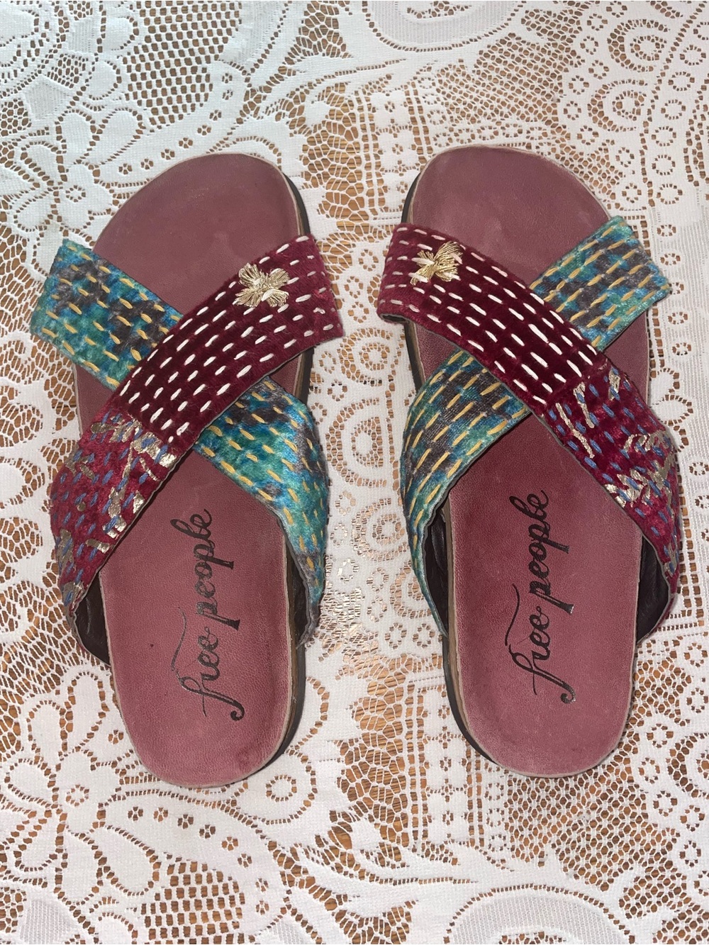 Free People Women's Wildflower Crossband Slip On Sandal Size US 9/39EUR